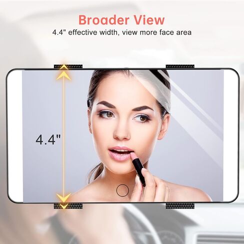 Car Visor Vanity Mirror with Lights, Rechargeable LED Car Makeup Mirror with 3 Color and Brightness Adjustable, Sun-Shading Interior Car Accessories Mirror, Universal for Car Truck SUV in Saudi Arabia