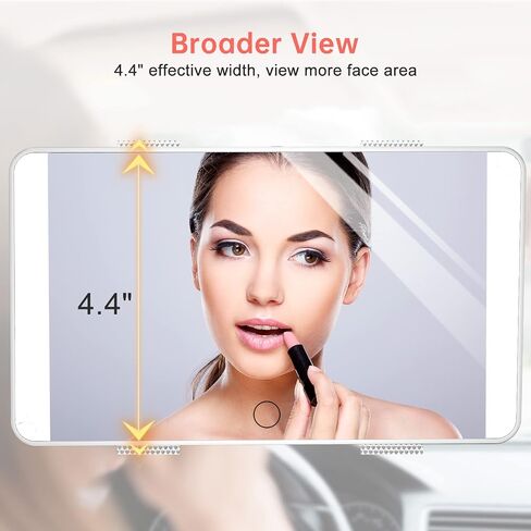 Car Visor Vanity Mirror with Lights, Rechargeable LED Car Makeup Mirror with 3 Color and Brightness Adjustable, Sun-Shading Interior Car Accessories Mirror, Universal for Car Truck SUV in Saudi Arabia