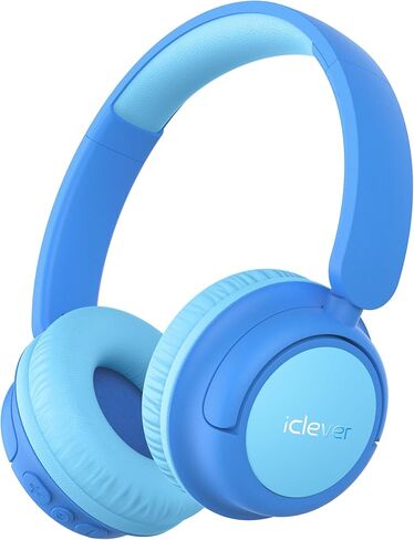 iClever BTH22 Kids Bluetooth Headphones for Toddler Travel, 60H Play Time | SafeSound Tech3.0, Stereo Sound, USB C Fast Charging, AUX Cable, Kids Wireless Headphones for Girls/Boys/Tablet/PC/School in Kuwait