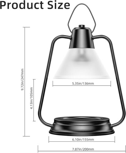 مصباح تسخين الشموع مع مؤقت وخافت، سخان مصباح شمعة كهربائي مع لمبتين، مذيب الشموع، سخان تذوب الشمع للشمع المعطر والشموع المعطرة، هدايا للابنة/الأم/النساء لديكور المنزل في غرفة النوم in Kuwait