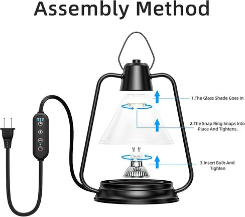 مصباح تسخين الشموع مع مؤقت وخافت، سخان مصباح شمعة كهربائي مع لمبتين، مذيب الشموع، سخان تذوب الشمع للشمع المعطر والشموع المعطرة، هدايا للابنة/الأم/النساء لديكور المنزل في غرفة النوم in Kuwait