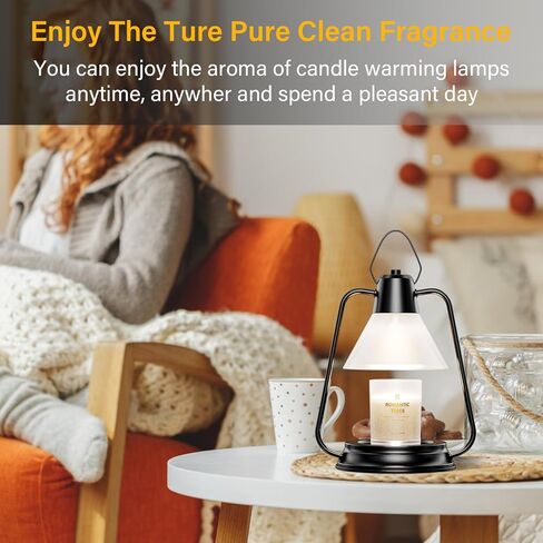 مصباح تسخين الشموع مع مؤقت وخافت، سخان مصباح شمعة كهربائي مع لمبتين، مذيب الشموع، سخان تذوب الشمع للشمع المعطر والشموع المعطرة، هدايا للابنة/الأم/النساء لديكور المنزل في غرفة النوم in Kuwait