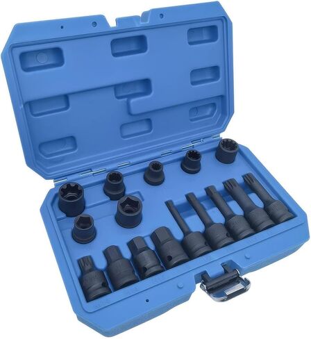 16PCS Brake Caliper Special Socket Set, 1/2" Square Drive Wrench Socket Kit Compatible with Audi/VW/Benz/Ford/BMW/Porsche in Saudi Arabia