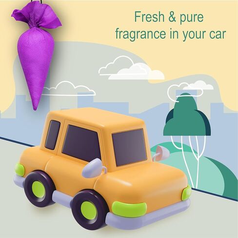 مخروط الكافور مانجالام (اللافندر) عبوة من قطعتين - معطر هواء للغرفة والسيارة والحمام in Kuwait