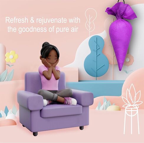 مخروط الكافور مانجالام (اللافندر) عبوة من قطعتين - معطر هواء للغرفة والسيارة والحمام in Kuwait