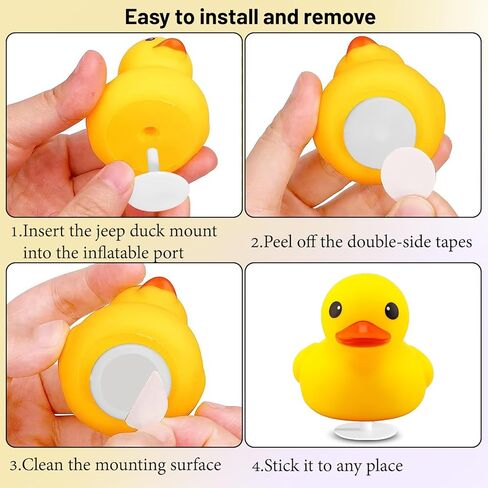 40 قطعة من قابس البط، حامل بطة بلاستيكي للسيارة، حامل بطة للسيارة، هدية لمحبي السيارة - أبيض (البط المطاطي غير متضمن) in Kuwait