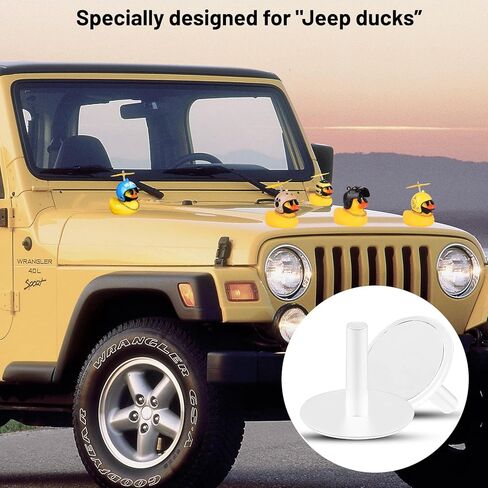 40 قطعة من قابس البط، حامل بطة بلاستيكي للسيارة، حامل بطة للسيارة، هدية لمحبي السيارة - أبيض (البط المطاطي غير متضمن) in Kuwait