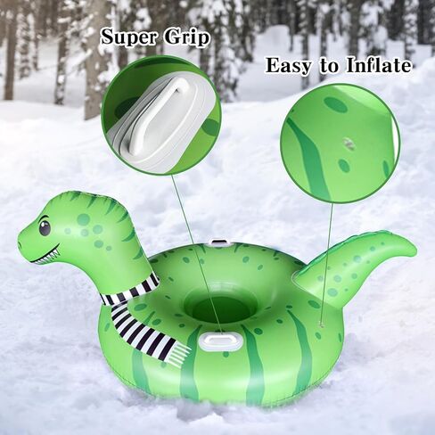 Lixada Thicken Snow Tube Inflatable Snow Sleds with Handles Winter Suitable for All People in Saudi Arabia