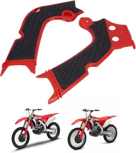 الترابية إطار دراجة هوائية قبضة دراجة نارية الإطار الحرس حامي ل CRF 450R 450RX 2017 2018 CRF 250R 250RX 2018 2019 الأحمر in Kuwait