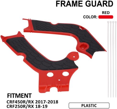 الترابية إطار دراجة هوائية قبضة دراجة نارية الإطار الحرس حامي ل CRF 450R 450RX 2017 2018 CRF 250R 250RX 2018 2019 الأحمر in Kuwait