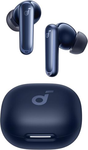 Soundcore P40i من Anker، سماعات أذن لاسلكية لإلغاء الضوضاء، إلغاء الضوضاء التكيفي مع البيئات، صوت جهير ثقيل، وقت تشغيل 60 ساعة، حافظة 2 في 1 وحامل هاتف، IPX5، شحن لاسلكي، بلوتوث 5.3 in Kuwait
