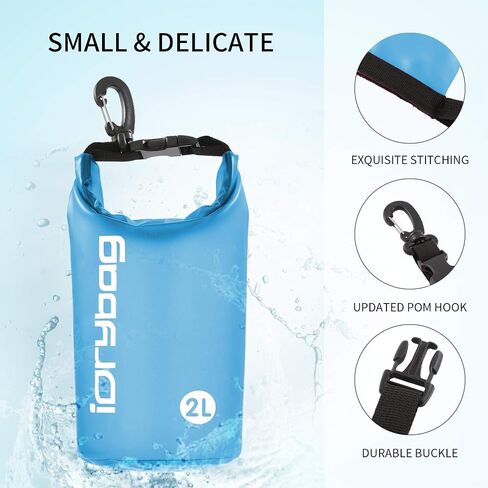 IDRYBAG Clear Dry Bag Waterproof Floating 2L/5L/10L/15L/20L, Lightweight Dry Sack Water Sports, Marine Waterproof Bag Roll Top for Kayaking, Boating, Canoeing, Swimming, Hiking, Camping, Rafting in Saudi Arabia