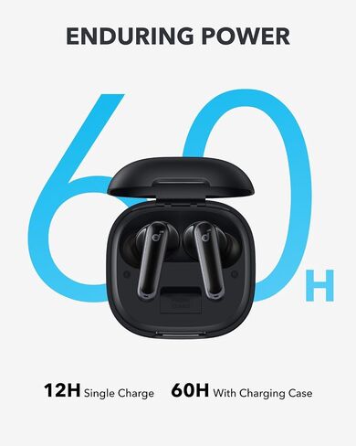 Soundcore P40i by Anker, Noise Cancelling Wireless Earbuds, Adaptive Noise Cancelling to Environments, Heavy Bass, 60H Playtime, 2-in-1 Case and Phone Stand, IPX5, Wireless Charging, Bluetooth 5.3 in Saudi Arabia