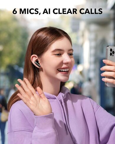 Soundcore P40i by Anker, Noise Cancelling Wireless Earbuds, Adaptive Noise Cancelling to Environments, Heavy Bass, 60H Playtime, 2-in-1 Case and Phone Stand, IPX5, Wireless Charging, Bluetooth 5.3 in Saudi Arabia