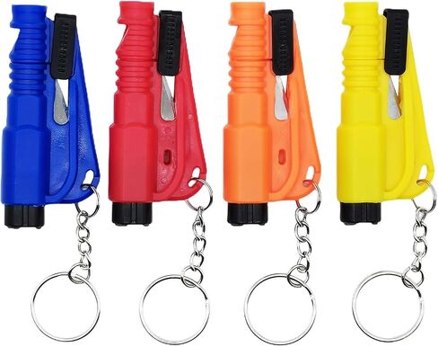 4 PCS Window Breaker Seatbelt Cutter, Window Breaker, Car Window Breaker Tool, 3-in-1 Glass Breaker Seatbelt Cutter and Rescue Whistle in Saudi Arabia