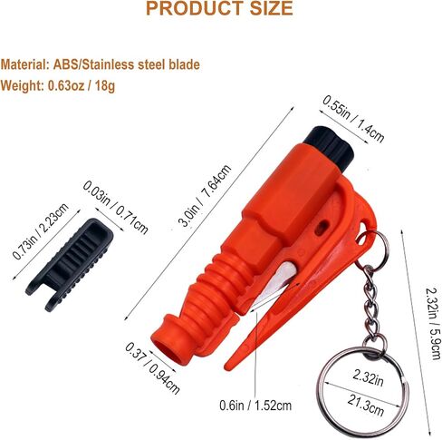 4 PCS Window Breaker Seatbelt Cutter, Window Breaker, Car Window Breaker Tool, 3-in-1 Glass Breaker Seatbelt Cutter and Rescue Whistle in Saudi Arabia