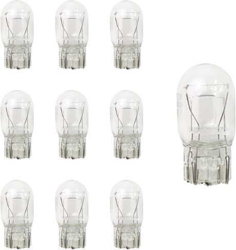 10 PCS Car T20 Halogen Lamp, 12V 21/5W 1891/7443 Quartz Glass Double Silk Brake Light Reversing Light, Long Life Compact Mini Bulb Daytime Running Light Replacement, Universal for Car (White) in Saudi Arabia