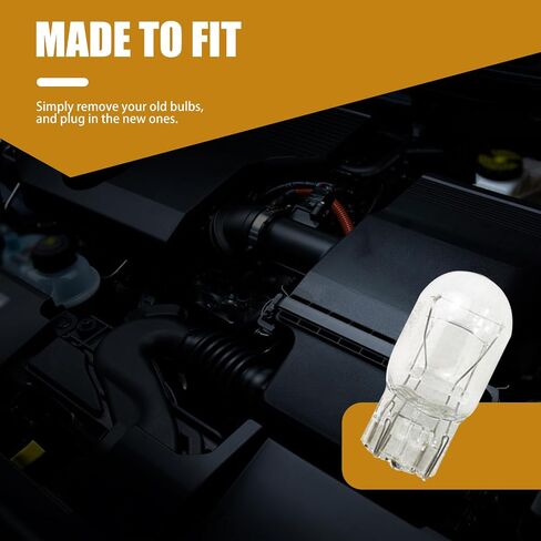 10 PCS Car T20 Halogen Lamp, 12V 21/5W 1891/7443 Quartz Glass Double Silk Brake Light Reversing Light, Long Life Compact Mini Bulb Daytime Running Light Replacement, Universal for Car (White) in Saudi Arabia