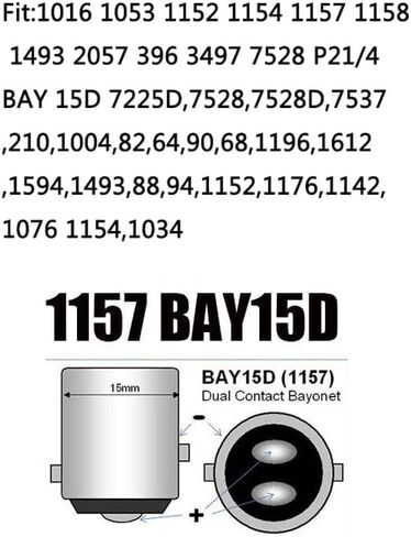 BlyilyB 4 قطعة 1157 2057 7528 BAY15D مقابس بديلة لمصابيح إشارة الانعطاف وإيقاف الفرامل in Saudi Arabia
