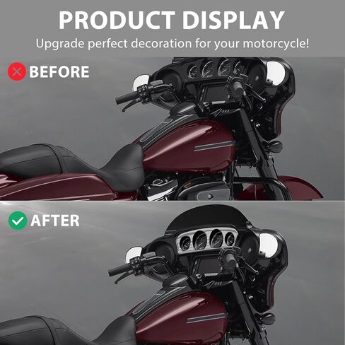 غطاء نقل عداد السرعة مناسب لـ Harley Touring Electra Glide Street Glide Tri Glide Ultra Limited 2014-2023 غطاء لوحة القياس من الكروم in Kuwait