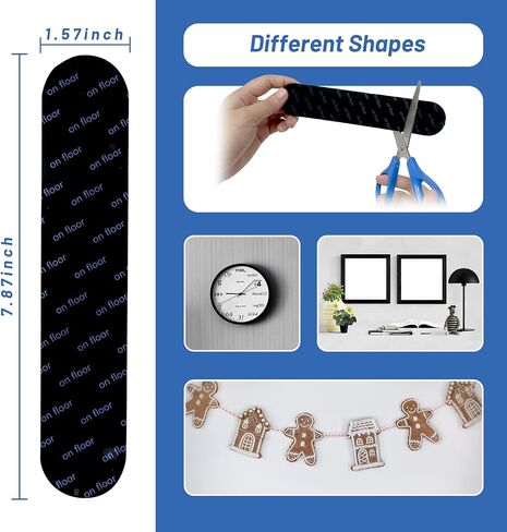 Rug Tapes, Non Slip Rug Pads Grippers for Hardwood Floors, Reusable Washable Grippers for Area Rugs, Rug Stoppers Make Corner Flat, Grips Carpet Corners (4 Pcs) in Saudi Arabia