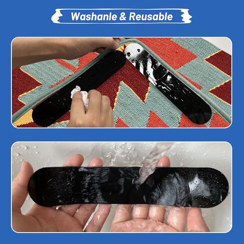 Rug Tapes, Non Slip Rug Pads Grippers for Hardwood Floors, Reusable Washable Grippers for Area Rugs, Rug Stoppers Make Corner Flat, Grips Carpet Corners (4 Pcs) in Saudi Arabia