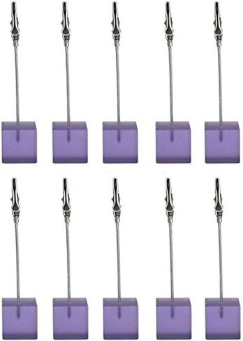 Xiaoyztan 10 Pcs Black Resin Cube Base Alligator Clip Note Card Table Stand Holder for Wedding Party or Meeting Displaying Place Card Holder in Saudi Arabia