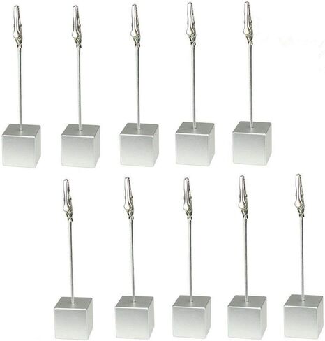 Xiaoyztan 10 Pcs Black Resin Cube Base Alligator Clip Note Card Table Stand Holder for Wedding Party or Meeting Displaying Place Card Holder in Saudi Arabia