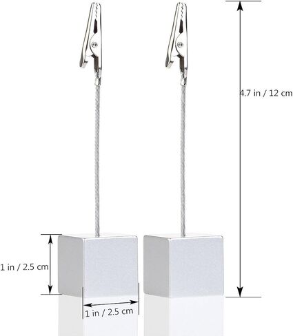 Xiaoyztan 10 Pcs Black Resin Cube Base Alligator Clip Note Card Table Stand Holder for Wedding Party or Meeting Displaying Place Card Holder in Saudi Arabia