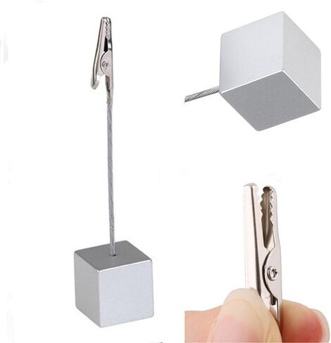 Xiaoyztan 10 Pcs Black Resin Cube Base Alligator Clip Note Card Table Stand Holder for Wedding Party or Meeting Displaying Place Card Holder in Saudi Arabia