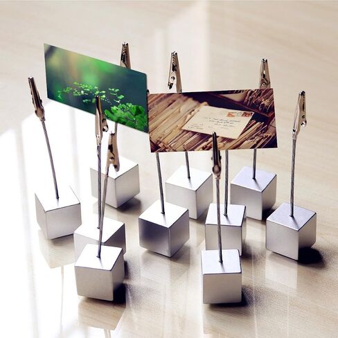 Xiaoyztan 10 Pcs Black Resin Cube Base Alligator Clip Note Card Table Stand Holder for Wedding Party or Meeting Displaying Place Card Holder in Saudi Arabia