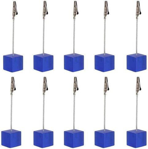 Xiaoyztan 10 Pcs Black Resin Cube Base Alligator Clip Note Card Table Stand Holder for Wedding Party or Meeting Displaying Place Card Holder in Saudi Arabia