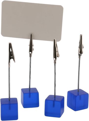 Xiaoyztan 10 Pcs Black Resin Cube Base Alligator Clip Note Card Table Stand Holder for Wedding Party or Meeting Displaying Place Card Holder in Saudi Arabia