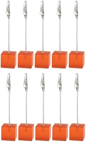 Xiaoyztan 10 Pcs Black Resin Cube Base Alligator Clip Note Card Table Stand Holder for Wedding Party or Meeting Displaying Place Card Holder in Saudi Arabia