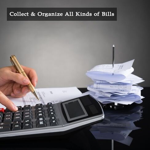 4 قطع من حامل الإيصالات، حامل إيصالات المطاعم، أداة تثبيت التذاكر المعدنية، عصا شوكة الفاتورة، عمود فحص، حامل مذكرة مكتب من الفولاذ المقاوم للصدأ، حامل إيصال in Kuwait