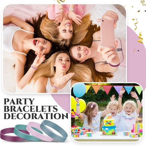 24 Pcs 8 Inch Colored Silicone Rubber Bands Silicone Elastic Bands Long Lasting Wrapping Bands for Books, Art, Bag Wraps, Exercise, Crab Traps, Bottle, Wallet (Pastel Color) in Kuwait