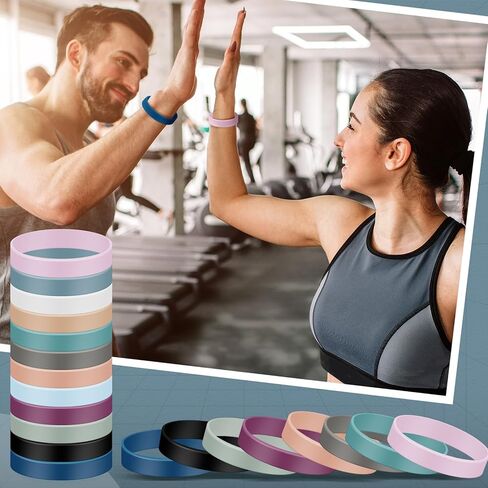 24 Pcs 8 Inch Colored Silicone Rubber Bands Silicone Elastic Bands Long Lasting Wrapping Bands for Books, Art, Bag Wraps, Exercise, Crab Traps, Bottle, Wallet (Pastel Color) in Kuwait