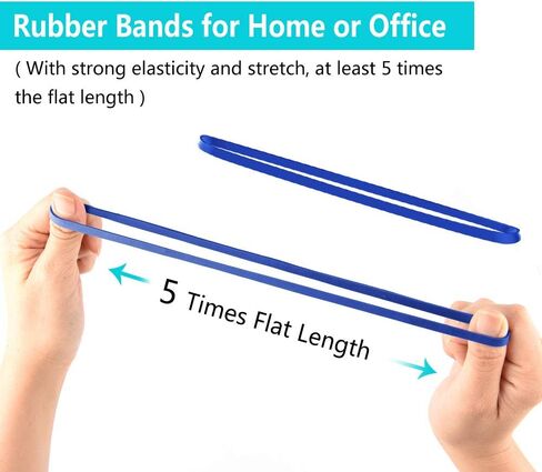 Coopay Large Heavy Duty Latex Rubber Bands Trash Can Bands for Office Supply, File Folders, Cat Litter Box, Size 12 inches, 30 Pack (Black) in Saudi Arabia