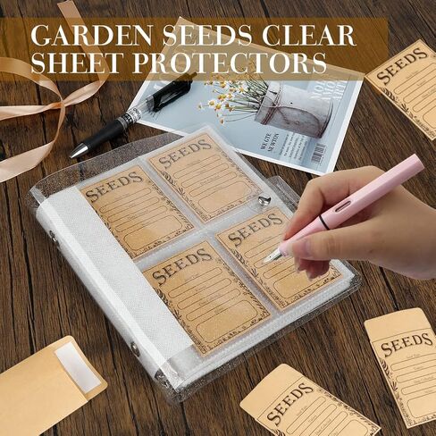 غلاف منظم لتخزين بذور الحديقة: 240 جيبًا لتنظيم جيوب تخزين البذور و80 مظروفًا للبذور - منظم عبوات البذور - حافظة البذور - توفير البذور in Kuwait