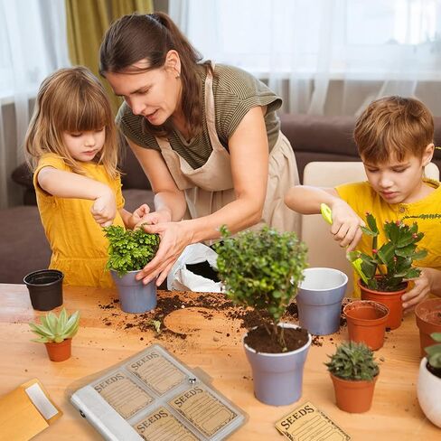 غلاف منظم لتخزين بذور الحديقة: 240 جيبًا لتنظيم جيوب تخزين البذور و80 مظروفًا للبذور - منظم عبوات البذور - حافظة البذور - توفير البذور in Kuwait