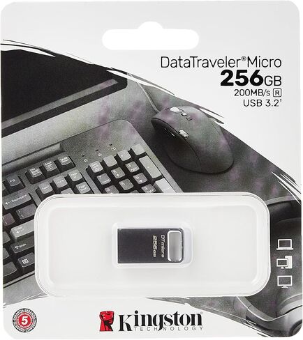 Kingston DataTraveler Micro 128GB USB Flash Drive | Ultra-Small Premium Metal Design | USB 3.2 Gen 1 | Speeds up to 200MB/s | DTMC3G2/128GB in Saudi Arabia