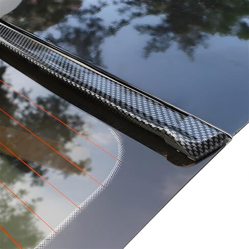 Blilo Car Trunk Spoiler Lip Kit, Universal 4.9ft Automotive Rear Wing Strip Bar Kit, Vehicle Punch-Free Installation Tail Fin Roof Spoiler Sticker, Auto Exterior Accessory for Most Cars (Carbon Fiber) in Saudi Arabia