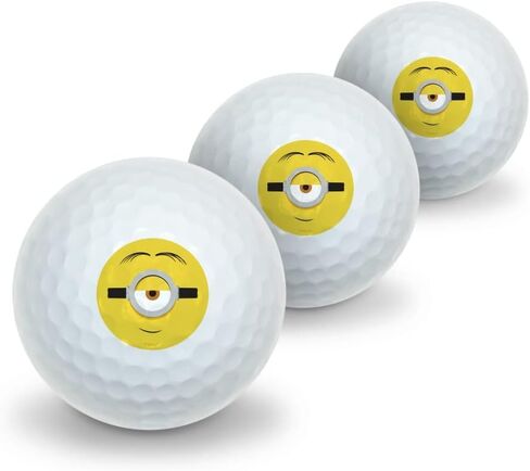 GRAPHICS & MORE Minions Stuart Face Novelty Golf Balls 3 Pack in Saudi Arabia