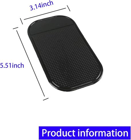 5 قطع لوحة لاصقة للوحة قيادة السيارة، حصيرة لاصقة مضادة للانزلاق، وسادة سحرية مضادة للانزلاق للوحة قيادة السيارة، كاشف الرادار، الهاتف الخلوي، المفاتيح، الزجاج، المرايا (أسود) in Kuwait