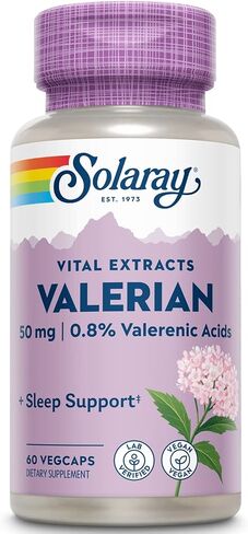 SOLARAY Valerian Root Extract 50 mg | Relaxation Support for a Healthy Sleep Cycle | 0.8% Valerenic Acids | 60 Count | Pack of 2 in Saudi Arabia