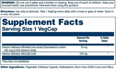SOLARAY Valerian Root Extract 50 mg | Relaxation Support for a Healthy Sleep Cycle | 0.8% Valerenic Acids | 60 Count | Pack of 2 in Saudi Arabia
