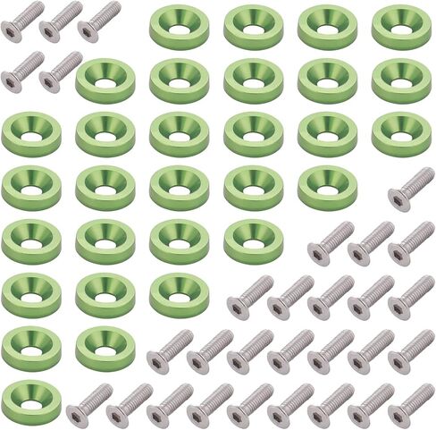 30 قطعة من ممتص الصدمات من الألومنيوم، مسمار غسالة M6، مجموعة تلبيس خليج المحرك للسيارات والسيارات-جونميتال in Kuwait