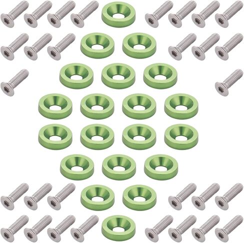 30 قطعة من ممتص الصدمات من الألومنيوم، مسمار غسالة M6، مجموعة تلبيس خليج المحرك للسيارات والسيارات-جونميتال in Kuwait