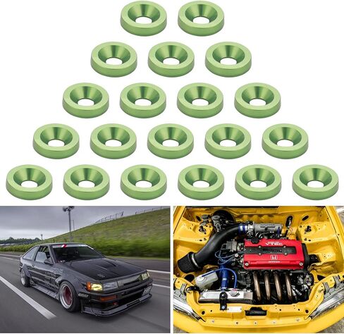 30 قطعة من ممتص الصدمات من الألومنيوم، مسمار غسالة M6، مجموعة تلبيس خليج المحرك للسيارات والسيارات-جونميتال in Kuwait