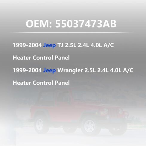 Heavy Duty Climate Control Module Replace 55037473AB for 1999-2004 Jeep TJ, 1999-2004 Jeep Wrangler HVAC Heater Climate Control Panel, Air Conditioning Control Module Panel Heater A/C Control Switch. in Saudi Arabia